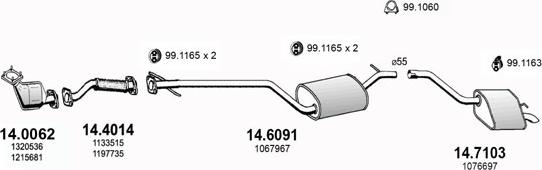 ASSO ART3391 - Система випуску ОГ autocars.com.ua