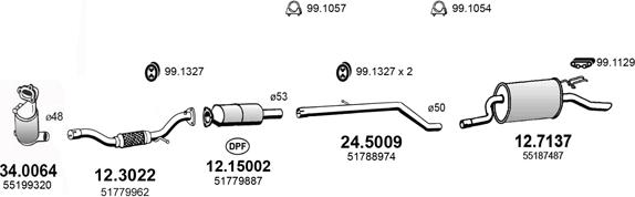 ASSO ART3423 - Система випуску ОГ autocars.com.ua