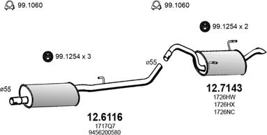 ASSO ART3425 - Система випуску ОГ autocars.com.ua