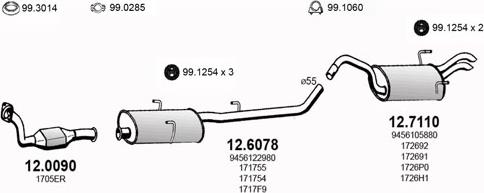 ASSO ART3427 - Система випуску ОГ autocars.com.ua