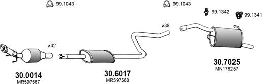 ASSO ART3458 - Система випуску ОГ autocars.com.ua