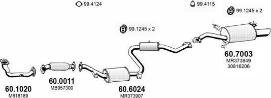 ASSO ART3467 - Система випуску ОГ autocars.com.ua