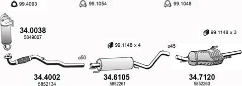 ASSO ART3507 - Система випуску ОГ autocars.com.ua