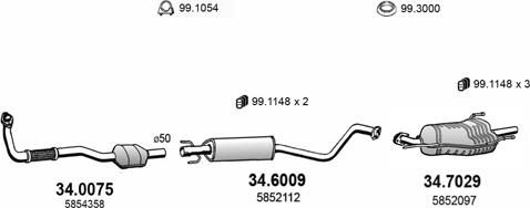 ASSO ART3510 - Система випуску ОГ autocars.com.ua