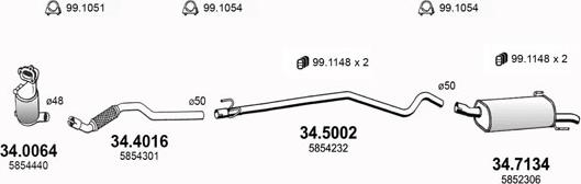 ASSO ART3514 - Система випуску ОГ autocars.com.ua