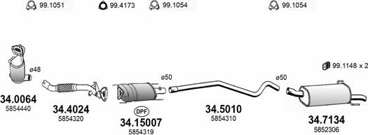 ASSO ART3515 - Система випуску ОГ autocars.com.ua