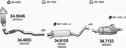 ASSO ART3528 - Система выпуска ОГ avtokuzovplus.com.ua