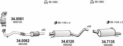 ASSO ART3532 - Система выпуска ОГ avtokuzovplus.com.ua