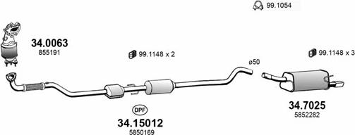 ASSO ART3541 - Система випуску ОГ autocars.com.ua