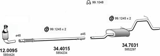 ASSO ART3543 - Система випуску ОГ autocars.com.ua