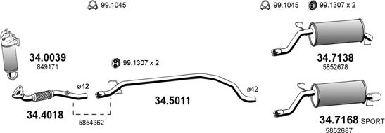 ASSO ART3549 - Система випуску ОГ autocars.com.ua