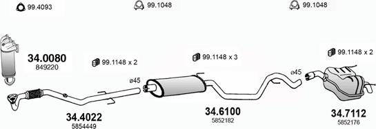 ASSO ART3550 - Система випуску ОГ autocars.com.ua