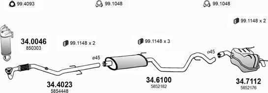 ASSO ART3553 - Система випуску ОГ autocars.com.ua