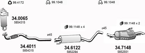 ASSO ART3584 - Система випуску ОГ autocars.com.ua