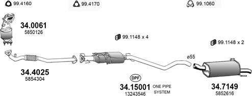 ASSO ART3587 - Система випуску ОГ autocars.com.ua