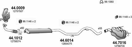 ASSO ART3602 - Система випуску ОГ autocars.com.ua