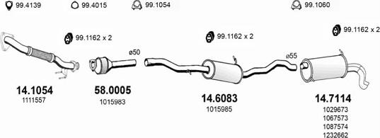 ASSO ART3607 - Система випуску ОГ autocars.com.ua