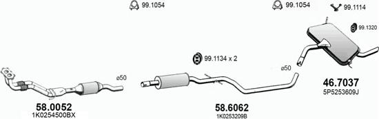 ASSO ART3609 - Система випуску ОГ autocars.com.ua