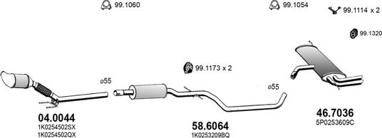 ASSO ART3611 - Система випуску ОГ autocars.com.ua