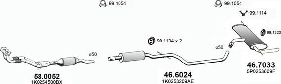 ASSO ART3614 - Система випуску ОГ autocars.com.ua
