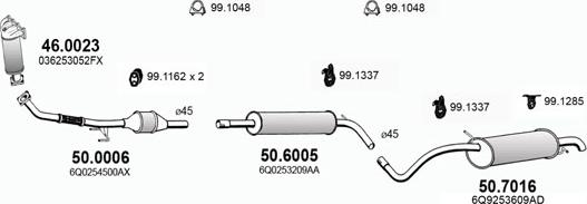 ASSO ART3628 - Система випуску ОГ autocars.com.ua