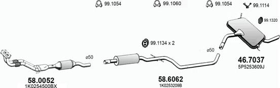 ASSO ART3659 - Система випуску ОГ autocars.com.ua