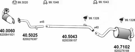 ASSO ART3689 - Система випуску ОГ autocars.com.ua