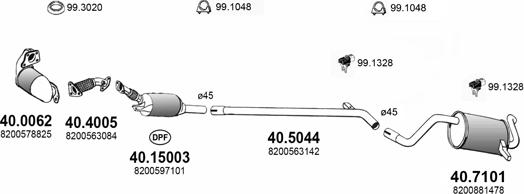 ASSO ART3692 - Система випуску ОГ autocars.com.ua