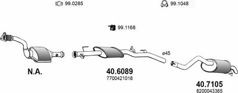ASSO ART3696 - Система випуску ОГ autocars.com.ua