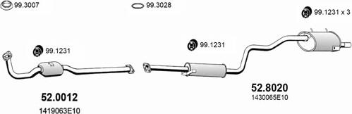 ASSO ART3703 - Система випуску ОГ autocars.com.ua