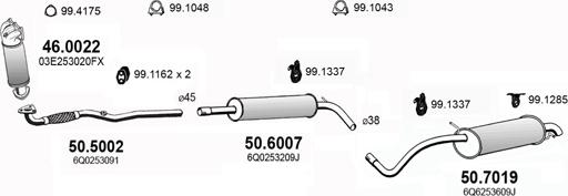 ASSO ART3737 - Система выпуска ОГ avtokuzovplus.com.ua