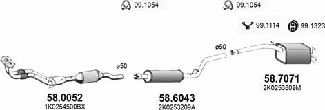 ASSO ART3766 - Система випуску ОГ autocars.com.ua