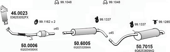 ASSO ART3782 - Система випуску ОГ autocars.com.ua