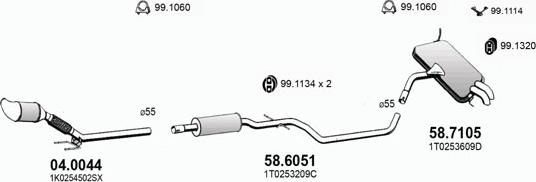 ASSO ART3796 - Система випуску ОГ autocars.com.ua