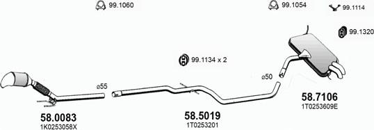 ASSO ART3797 - Система випуску ОГ autocars.com.ua