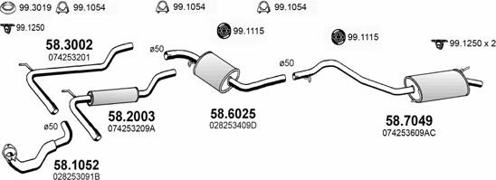 ASSO ART3809 - Система випуску ОГ autocars.com.ua