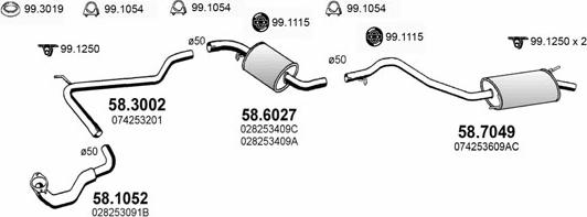 ASSO ART3818 - Система выпуска ОГ avtokuzovplus.com.ua