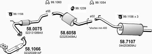 ASSO ART3824 - Система выпуска ОГ avtokuzovplus.com.ua