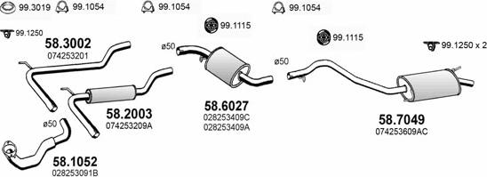 ASSO ART3828 - Система випуску ОГ autocars.com.ua