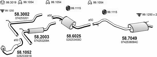 ASSO ART3829 - Система випуску ОГ autocars.com.ua