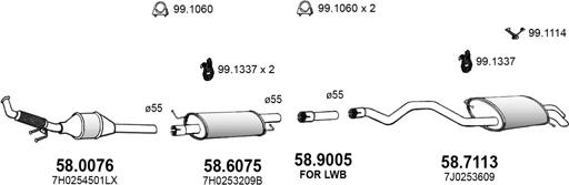 ASSO ART3855 - Система випуску ОГ autocars.com.ua