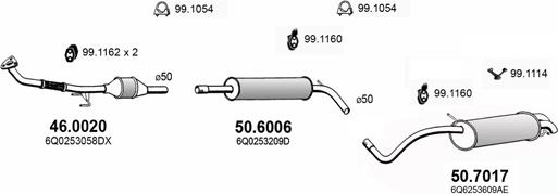 ASSO ART3864 - Система випуску ОГ autocars.com.ua