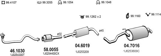 ASSO ART3869 - Система випуску ОГ autocars.com.ua