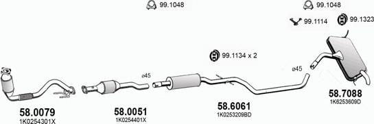 ASSO ART3878 - Система випуску ОГ autocars.com.ua