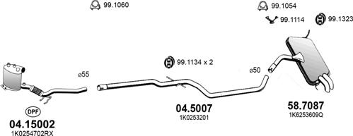 ASSO ART3884 - Система випуску ОГ autocars.com.ua