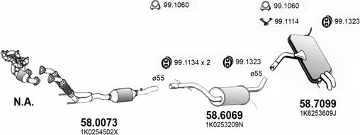 ASSO ART3885 - Система випуску ОГ autocars.com.ua