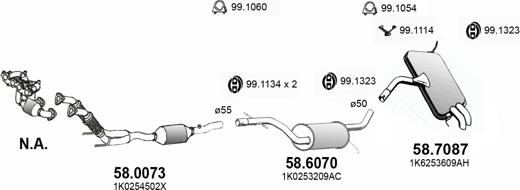 ASSO ART3886 - Система випуску ОГ autocars.com.ua