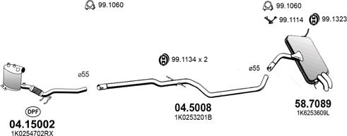 ASSO ART3888 - Система випуску ОГ autocars.com.ua