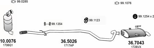 ASSO ART3896 - Система випуску ОГ autocars.com.ua