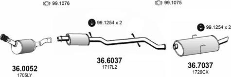 ASSO ART3925 - Система выпуска ОГ avtokuzovplus.com.ua